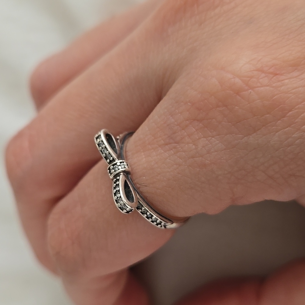 PANDORA Authentic Sterling Silver Bow Ring Band